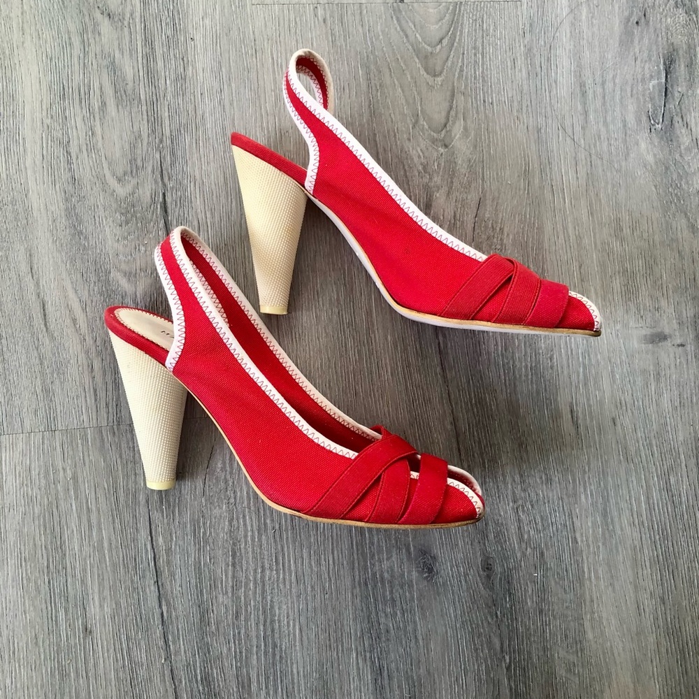 Marc Jacobs Canvas Slingback Heels